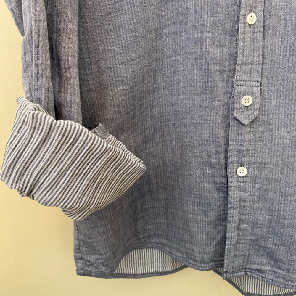 Steven Alan Men's 2 Layer Cotton Crew Neck Shirt Small - Picture 2 of 6